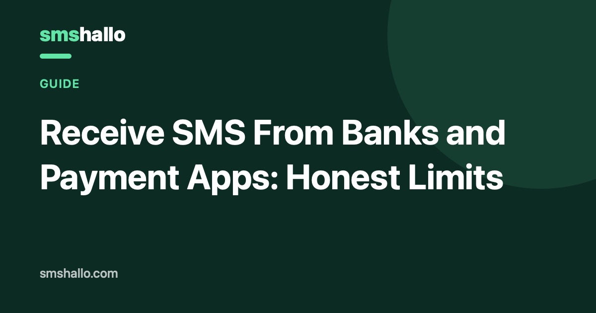 Receive SMS From Banks and Payment Apps: Honest Limits