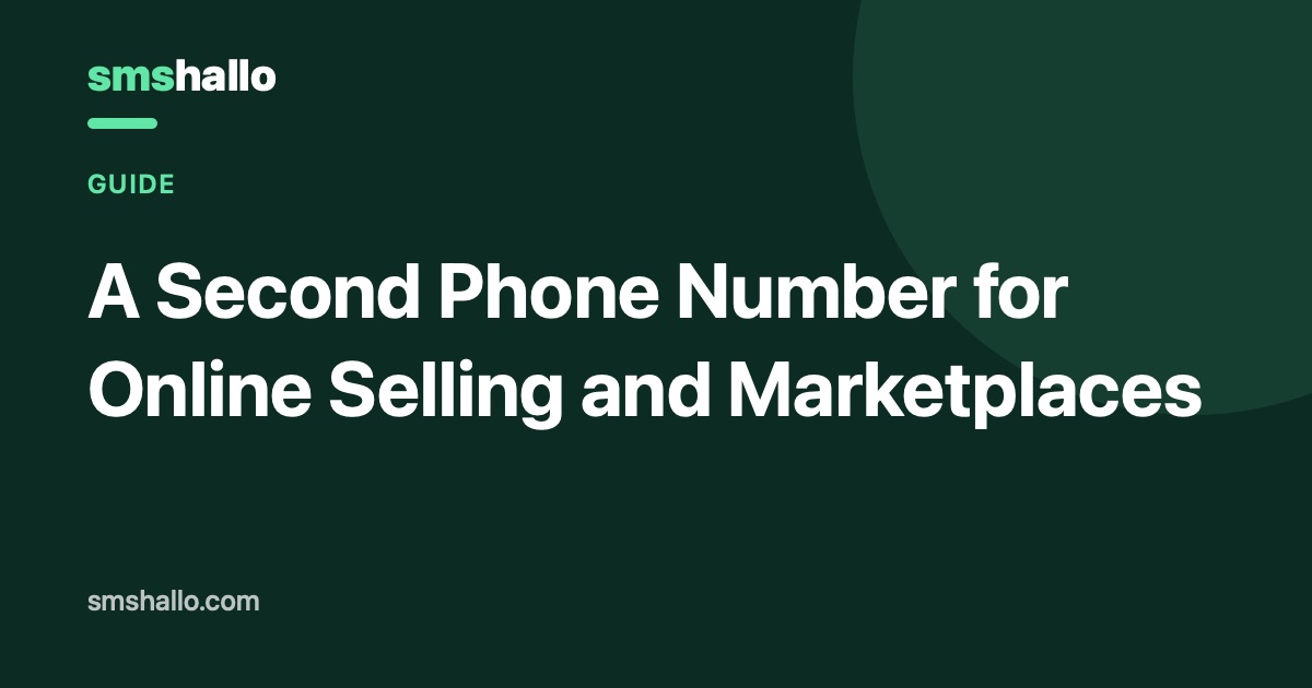 A Second Phone Number for Online Selling and Marketplaces