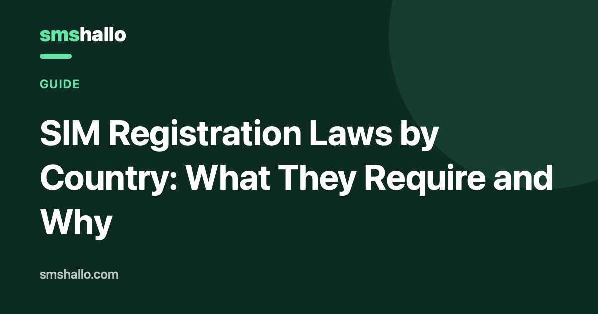 SIM Registration Laws by Country: What They Require and Why