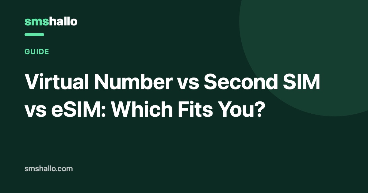 Virtual Number vs Second SIM vs eSIM: Which Fits You?