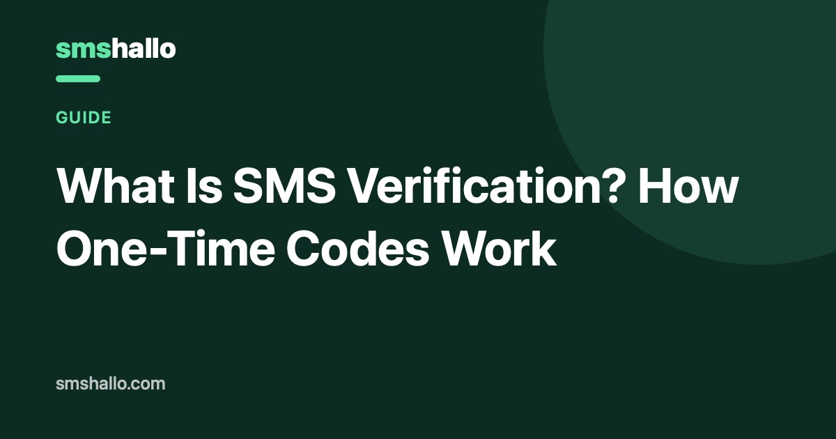 What Is SMS Verification? How One-Time Codes Work