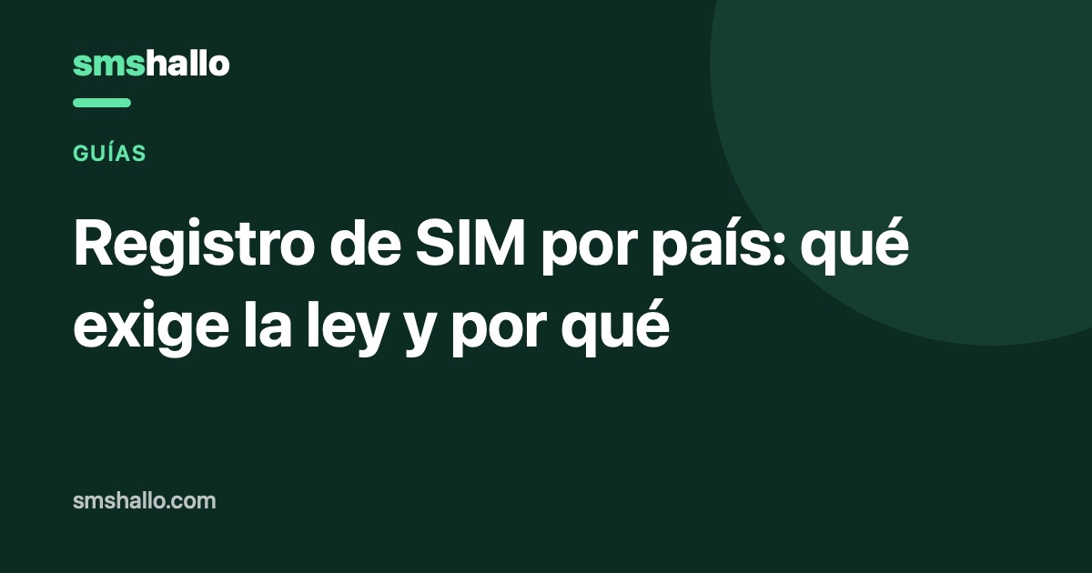 Registro de SIM por país: qué exige la ley y por qué