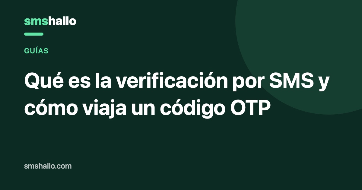 Qué es la verificación por SMS y cómo viaja un código OTP