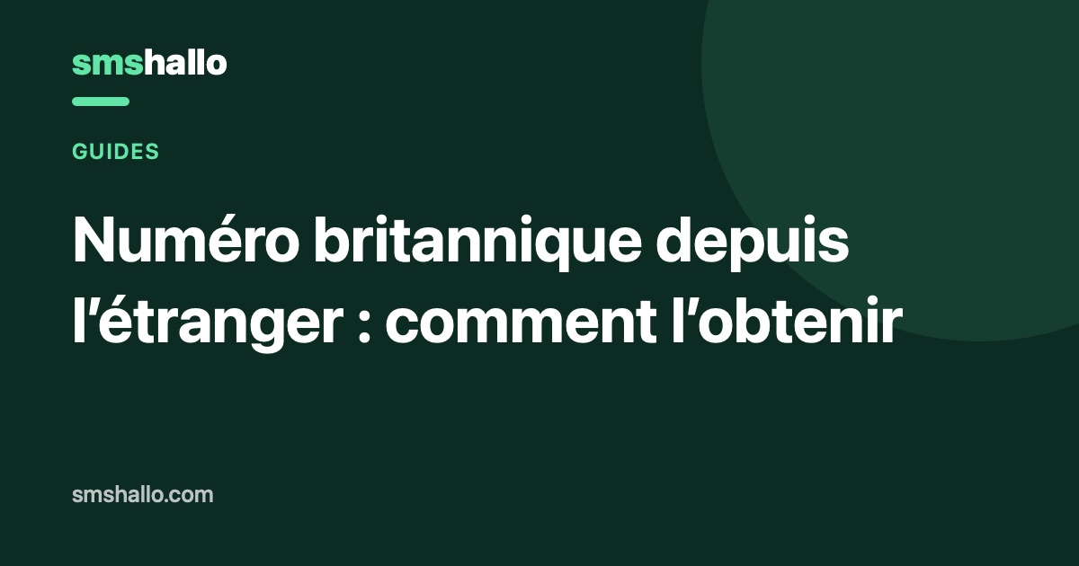 Numéro britannique depuis l’étranger : comment l’obtenir