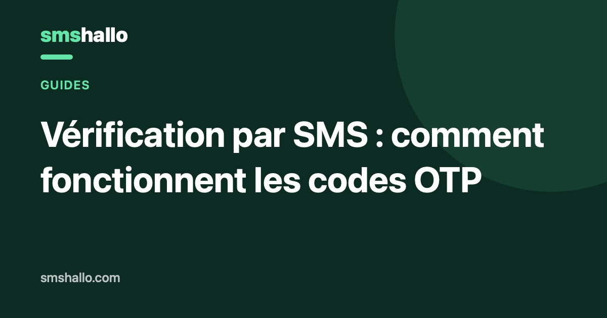 Vérification par SMS : comment fonctionnent les codes OTP