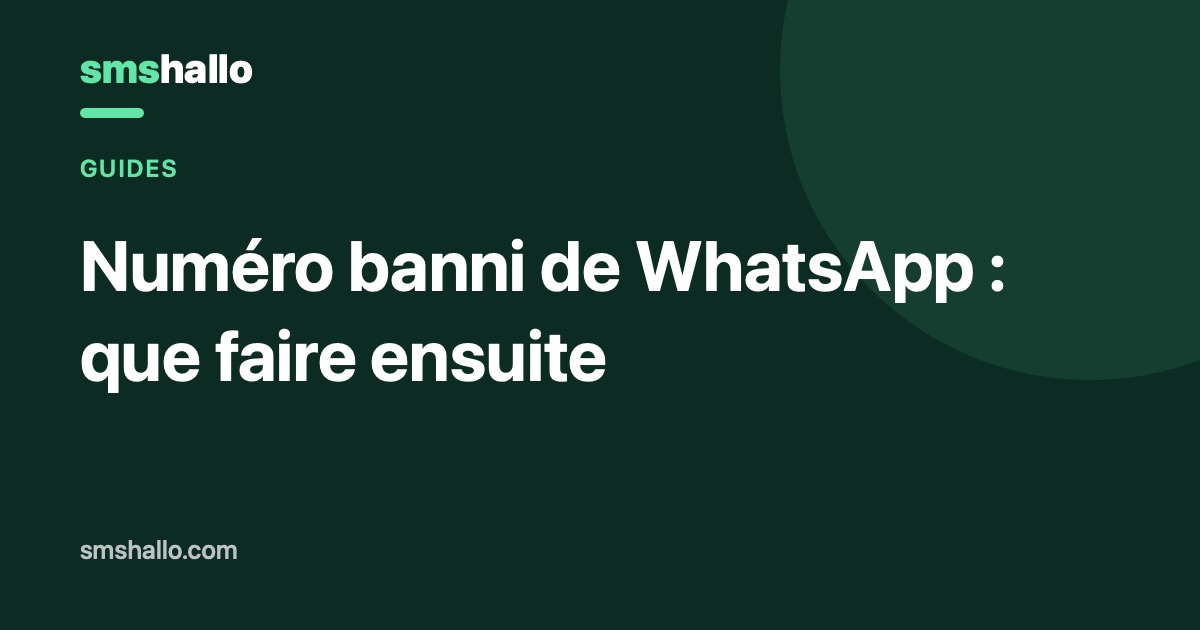 Numéro banni de WhatsApp : que faire ensuite