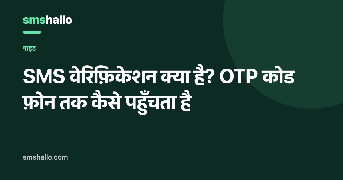 SMS वेरिफ़िकेशन क्या है? OTP कोड फ़ोन तक कैसे पहुँचता है