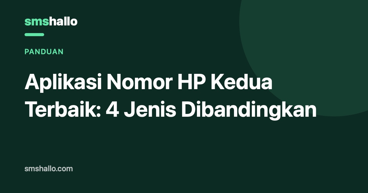 Aplikasi Nomor HP Kedua Terbaik: 4 Jenis Dibandingkan