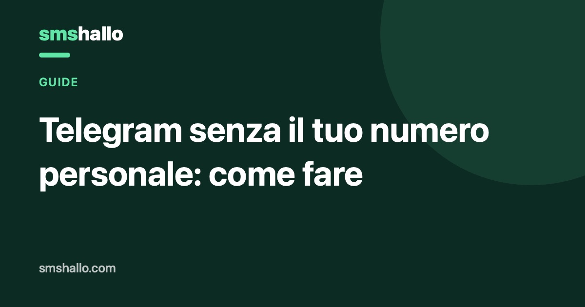 Telegram senza il tuo numero personale: come fare