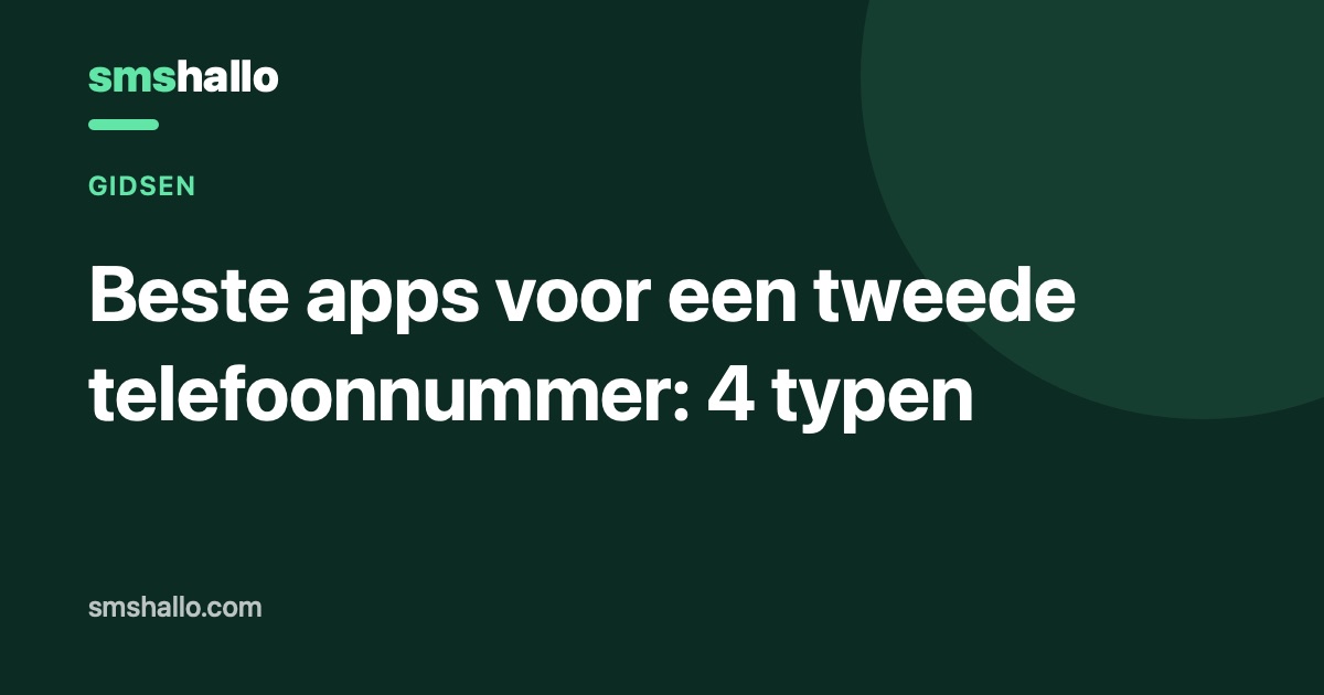 Beste apps voor een tweede telefoonnummer: 4 typen