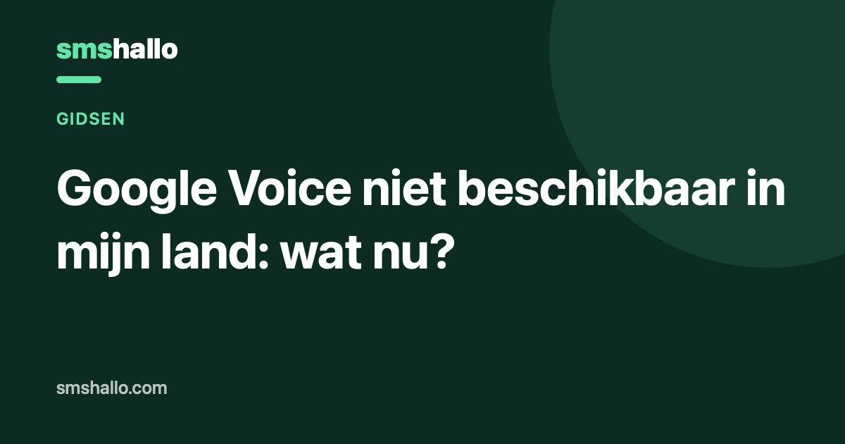 Google Voice niet beschikbaar in mijn land: wat nu?