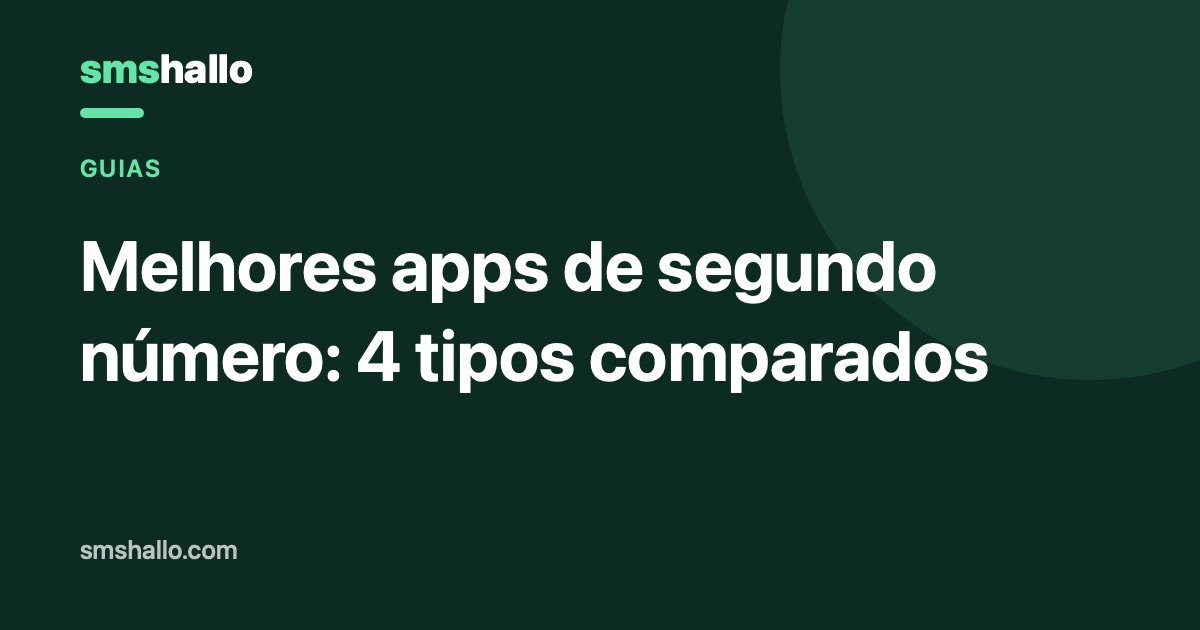 Melhores apps de segundo número: 4 tipos comparados