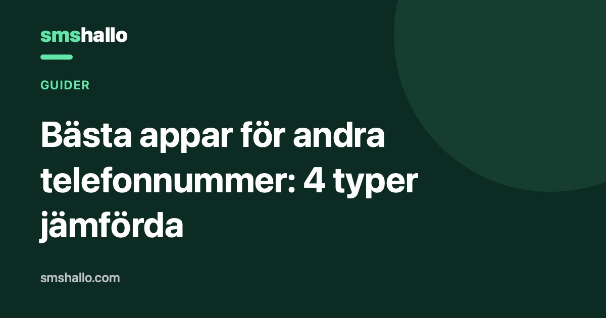 Bästa appar för andra telefonnummer: 4 typer jämförda