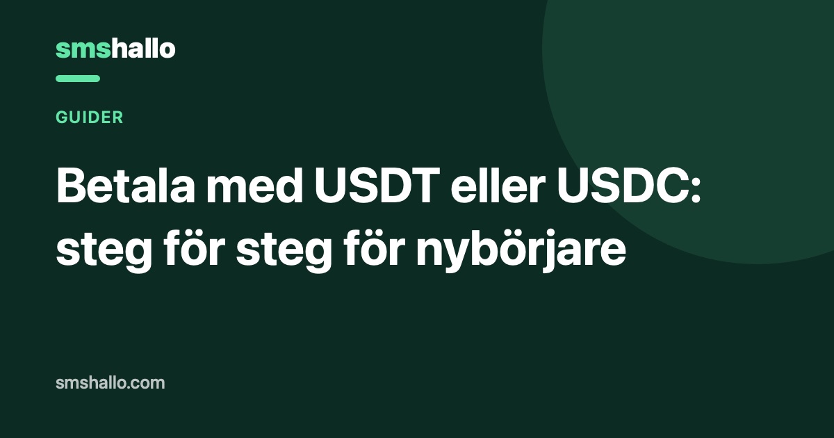 Så betalar du med USDT eller USDC: guide för nybörjare