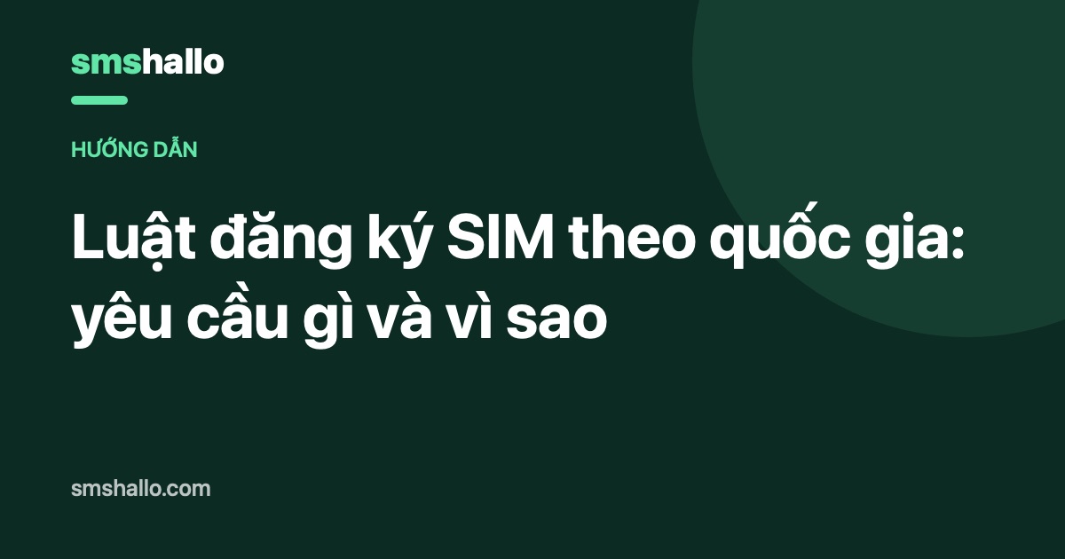 Luật đăng ký SIM theo quốc gia: yêu cầu gì và vì sao